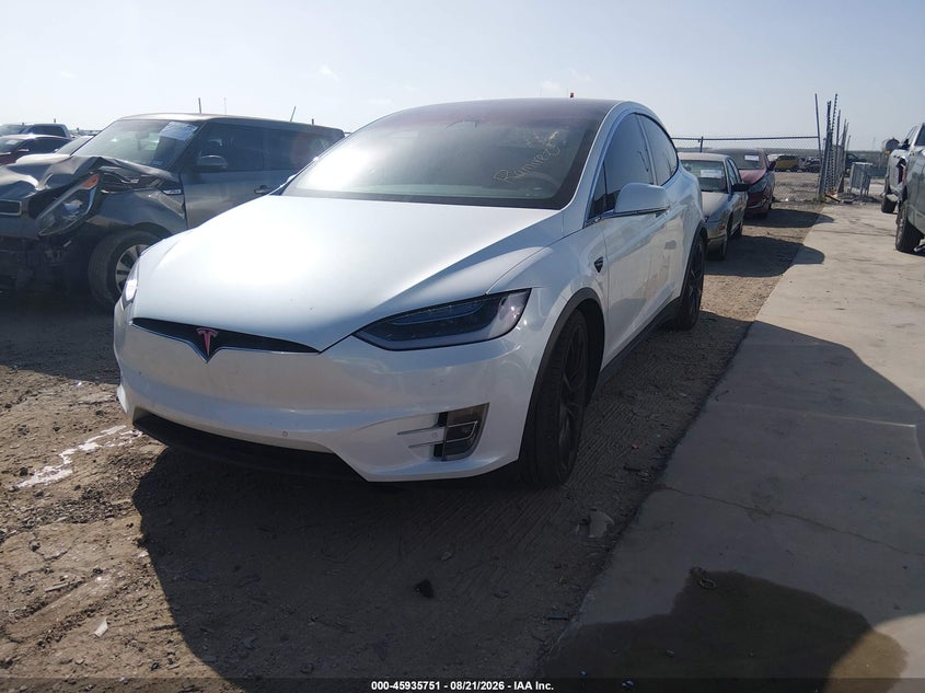 2018 Tesla Model X, Rear, IAAI, VIN 5YJXCBE20JF135526 — photo 2