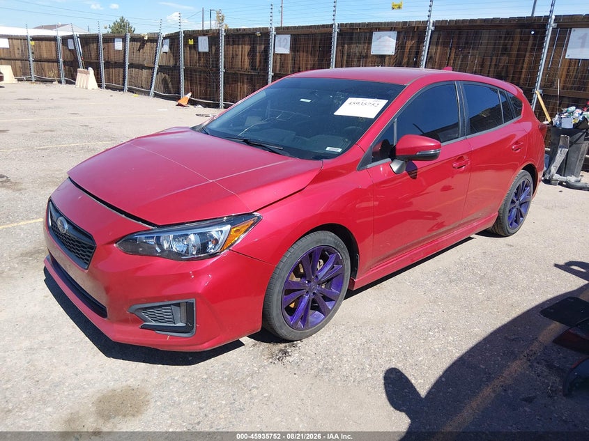Vin: 4s3gtak6xh3701118, lot: 46434893, subaru impreza 2.0i sport 20172