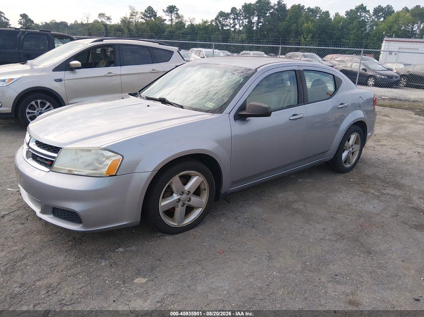 2013 Dodge Avenger, Обычный износ, IAAI, VIN 1C3CDZAB1DN742359 — фото 2