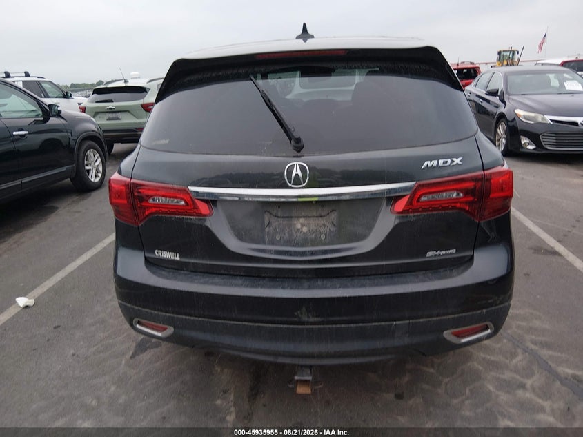 ACURA MDX 2016 VIN 5FRYD4H69GB001987
