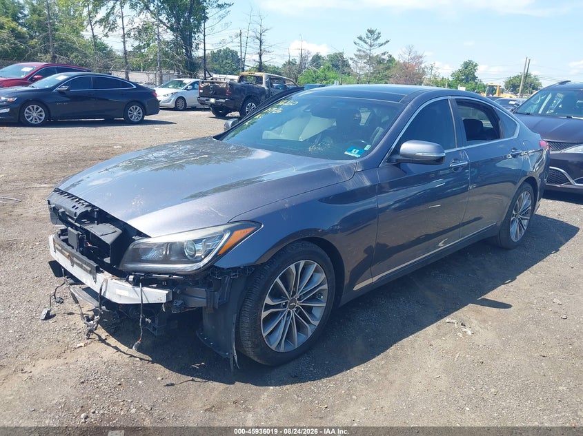2016 Hyundai Genesis, Удар спереду, IAAI, VIN KMHGN4JE8GU116076 — фото 2