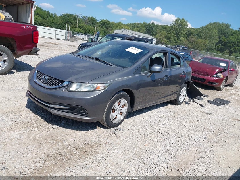 2013 Honda Civic, Удар сзади, IAAI, VIN 19XFB2F52DE078487 — фото 2