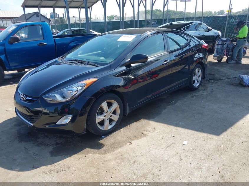 2013 Hyundai Elantra, Обидва боки, IAAI, VIN 5NPDH4AE9DH273698 — фото 2
