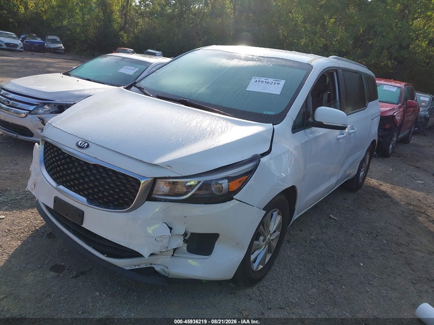 Vin: kndmb5c12g6203492, lot: 46435360, kia sedona lx 20162
