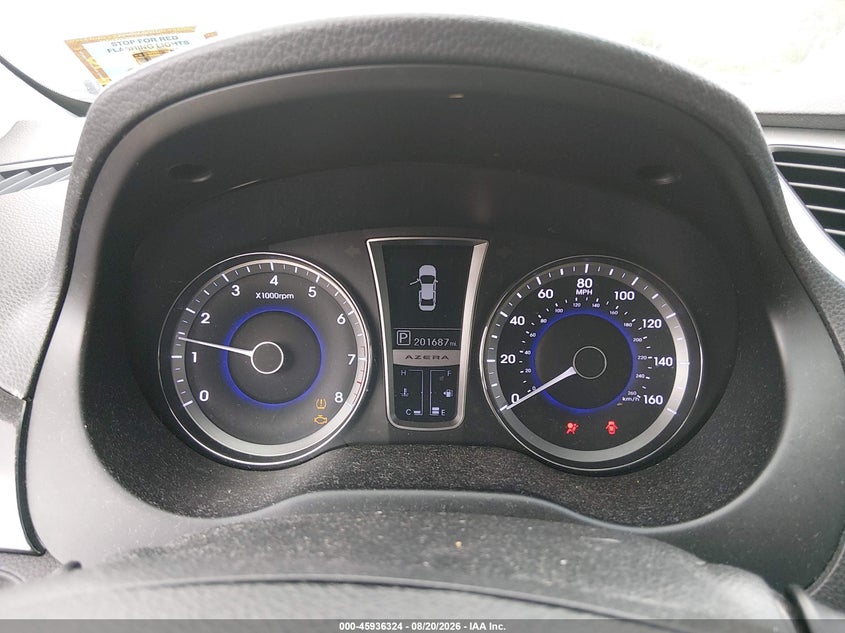 2012 HYUNDAI AZERA auction photo 7