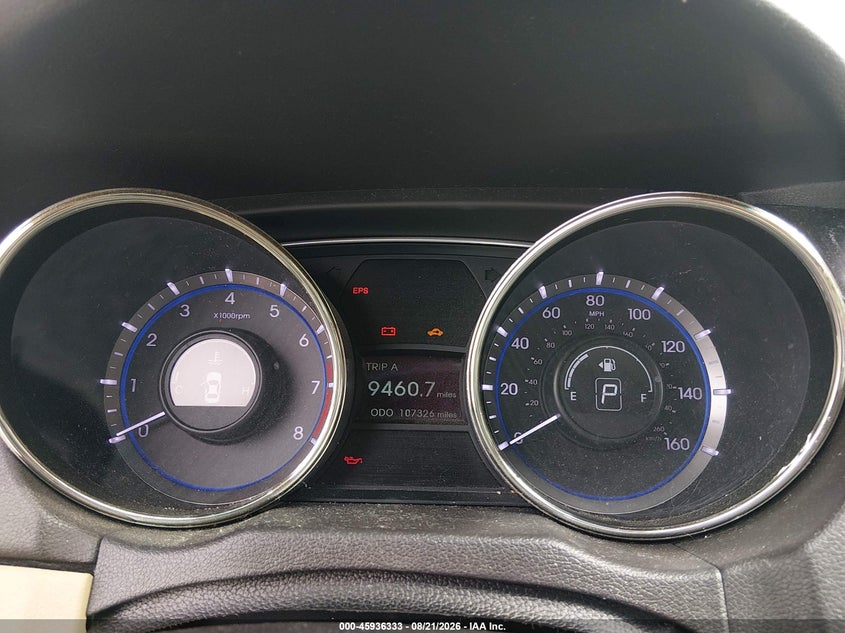 HYUNDAI SONATA 2012 VIN 5NPEC4AB0CH496221