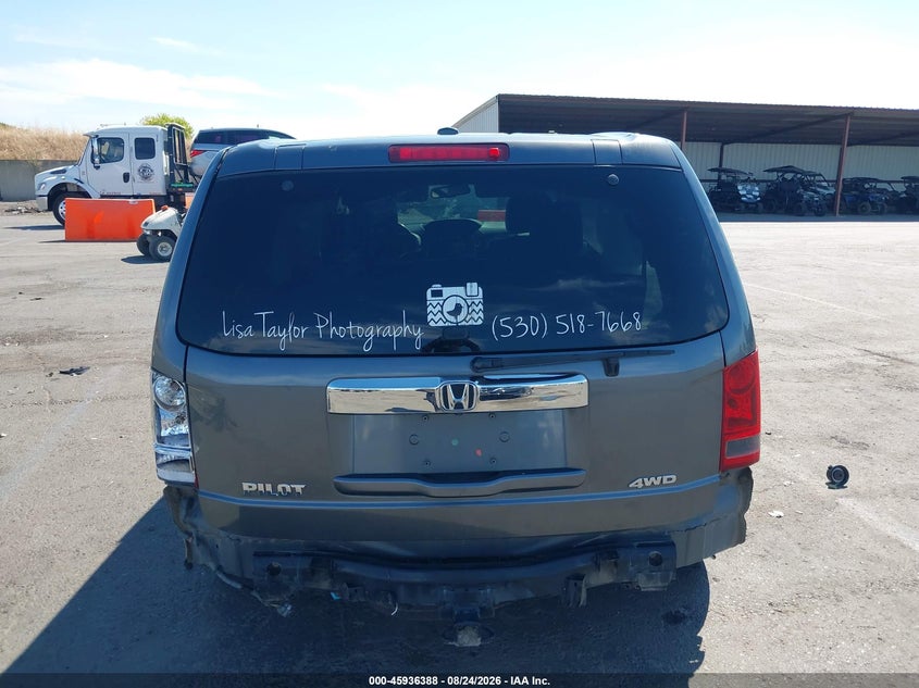 HONDA PILOT 2013 VIN 5FNYF4H58DB052167