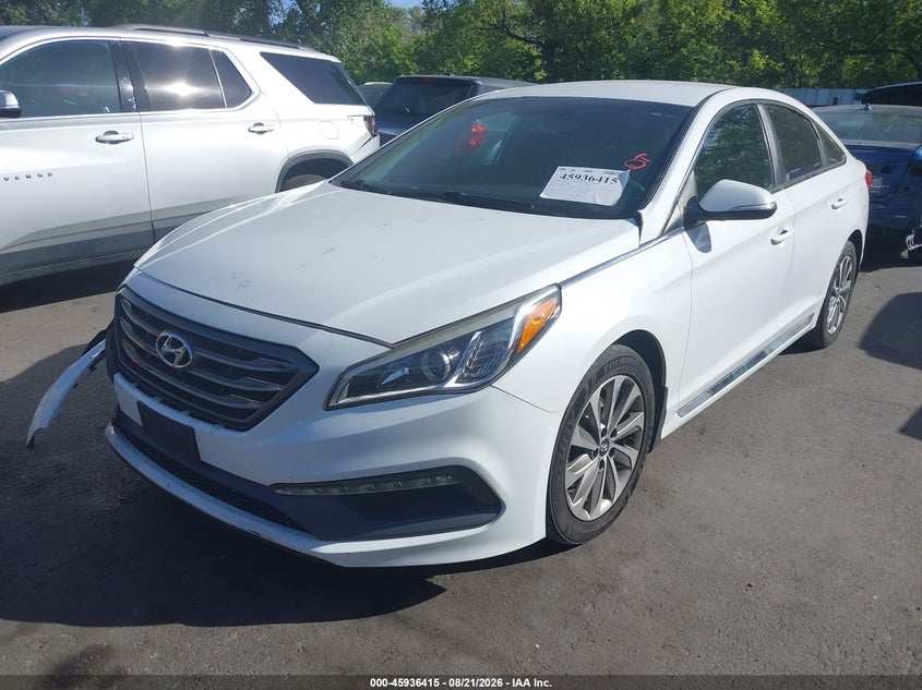 2015 Hyundai Sonata, Right Side, IAAI, VIN 5NPE34AF2FH244493 — photo 2