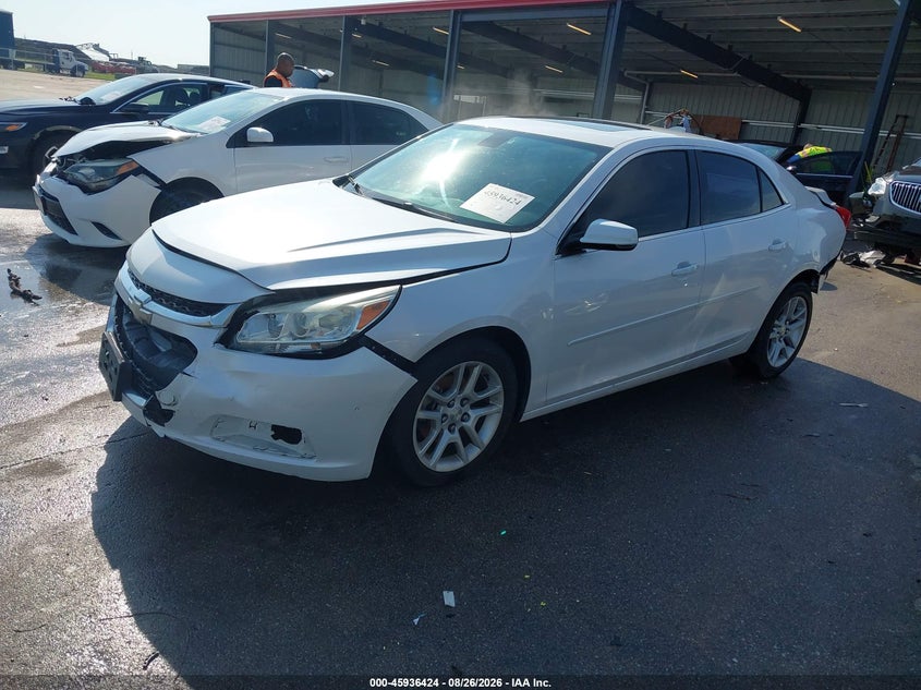 2015 Chevrolet Malibu, Front & Rear, IAAI, VIN 1G11C5SL8FF255669 — photo 2