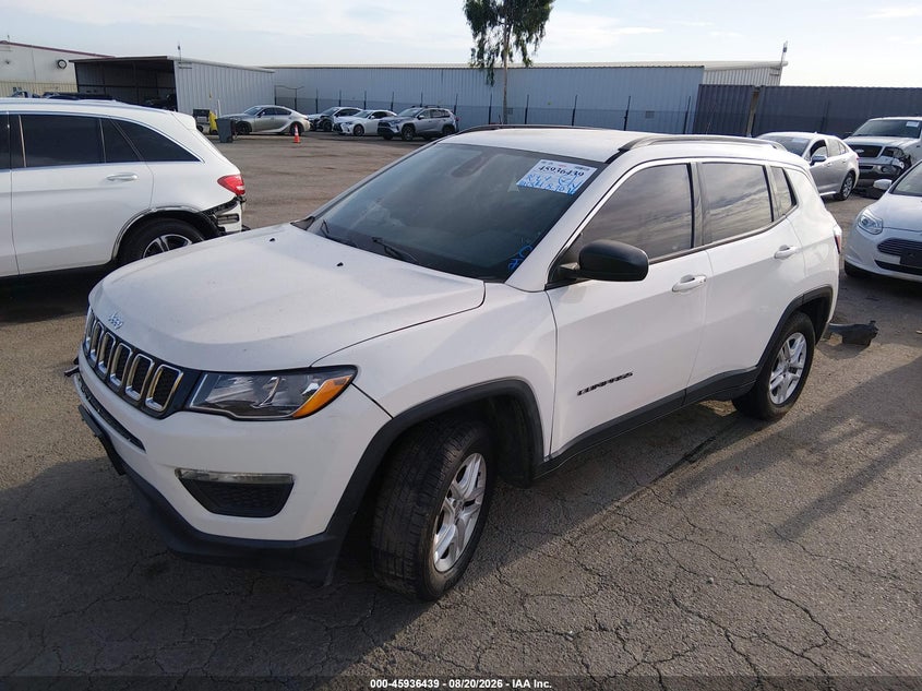 2019 Jeep Compass, Front End, IAAI, VIN 3C4NJCAB8KT614661 — photo 2