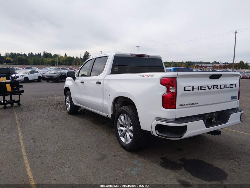 Vin: 3gcpdbek2pg206922, lot: 46435704, chevrolet silverado 1500 4wd  short bed custom 20233