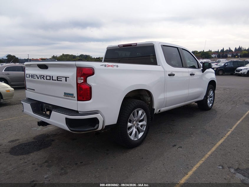 Vin: 3gcpdbek2pg206922, lot: 46435704, chevrolet silverado 1500 4wd  short bed custom 20234
