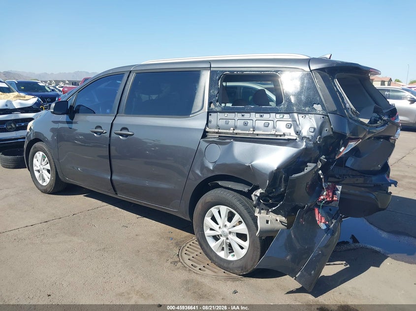 Vin: kndmb5c13g6175797, lot: 46435782, kia sedona lx 20163