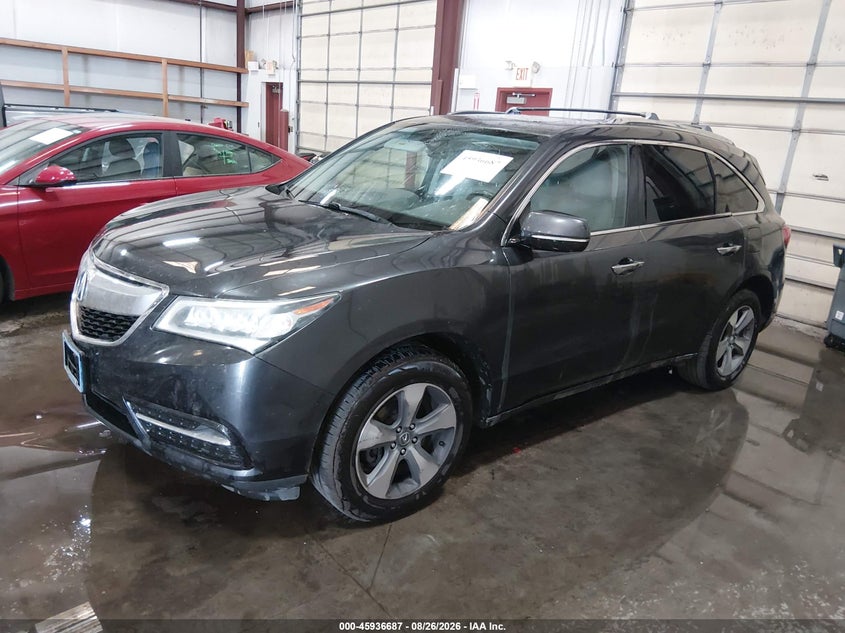 2016 Acura MDX, Удар сзади, IAAI, VIN 5FRYD4H29GB013960 — фото 2