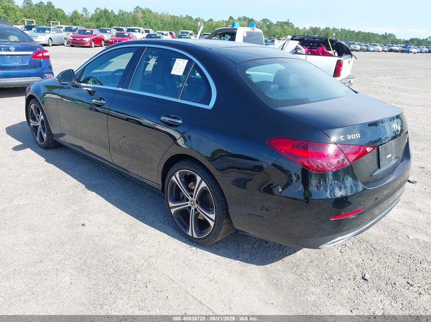 Vin: w1kaf4gb9sr286288, lot: 46435866, mercedes-benz c 300 20253