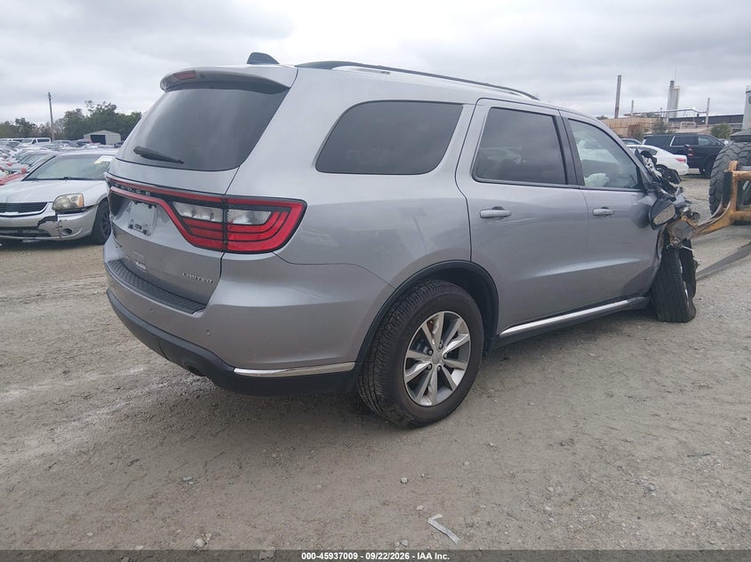 Vin: 1c4rdjdg7ec532957, lot: 46436150, dodge durango limited 20144