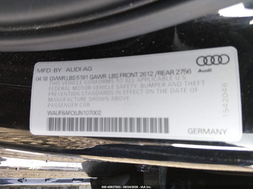 2018 AUDI A6 2.0T PREMIUM/2.0T SPORT · Photo 9