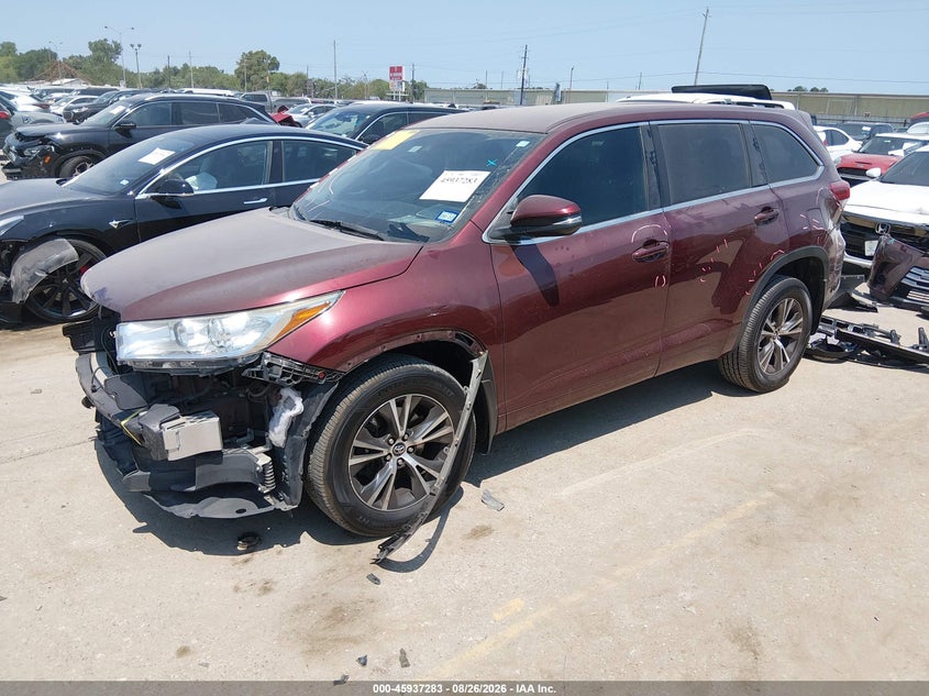 2017 Toyota Highlander, Удар спереди, IAAI, VIN 5TDZZRFH5HS220810 — фото 2