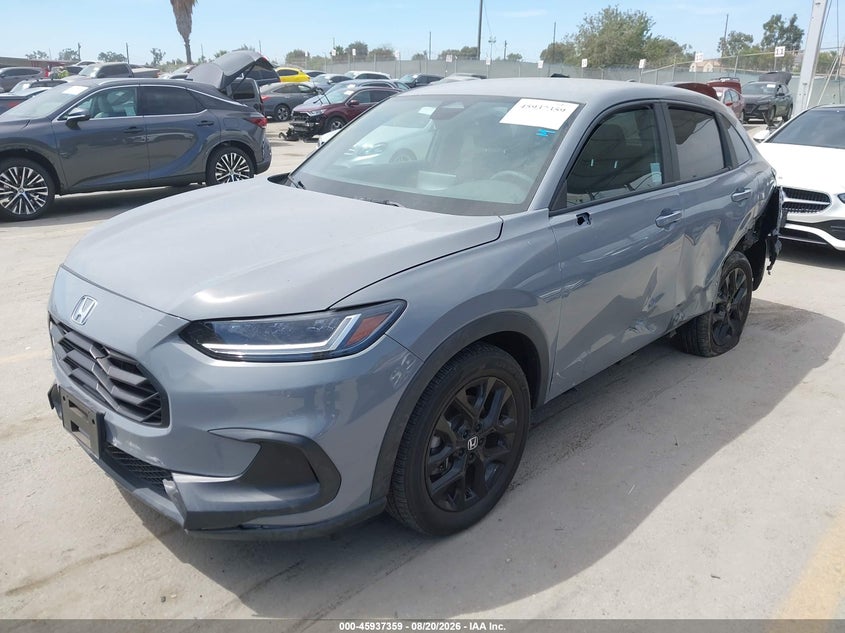 2024 Honda Hr-V Awd Sport/Awd Sport W/O Bsi, Left Rear, IAAI, VIN 3CZRZ2H54RM750255 — photo 2