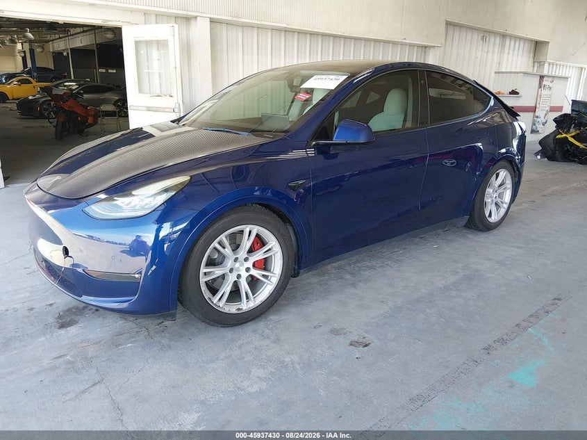 2021 Tesla Model Y, Удар ззаду, IAAI, VIN 5YJYGDEE0MF197981 — фото 2