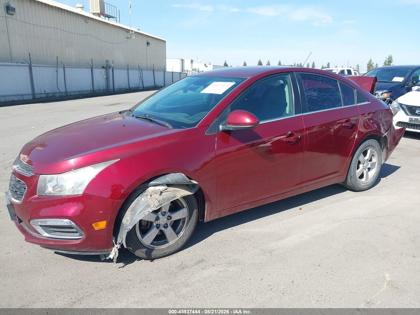 2016 Chevrolet Cruze Limited 1Lt Auto, Удар сзади, IAAI, VIN 1G1PE5SB7G7110033 — фото 2