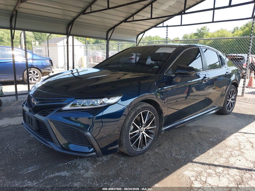 2021 Toyota Camry Se, Left Rear, IAAI, VIN 4T1G11AK3MU514663 — photo 2