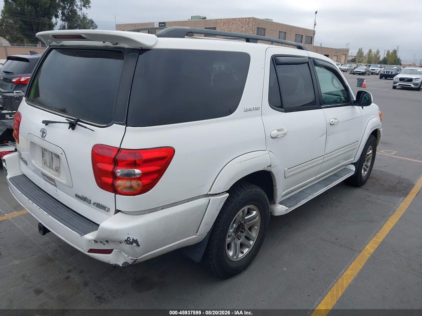 2004 TOYOTA SEQUOIA SPORT UTILITY VEHICLE 4.7L V-8 DOHC, 240HP
