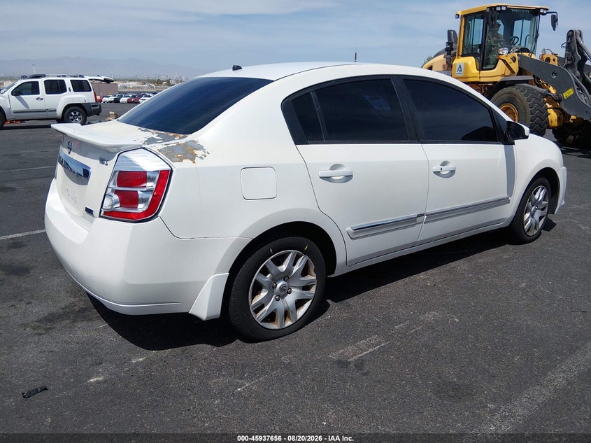 2012 NISSAN SENTRA SEDAN 2.0L I-4 DOHC, VVT, 140HP
