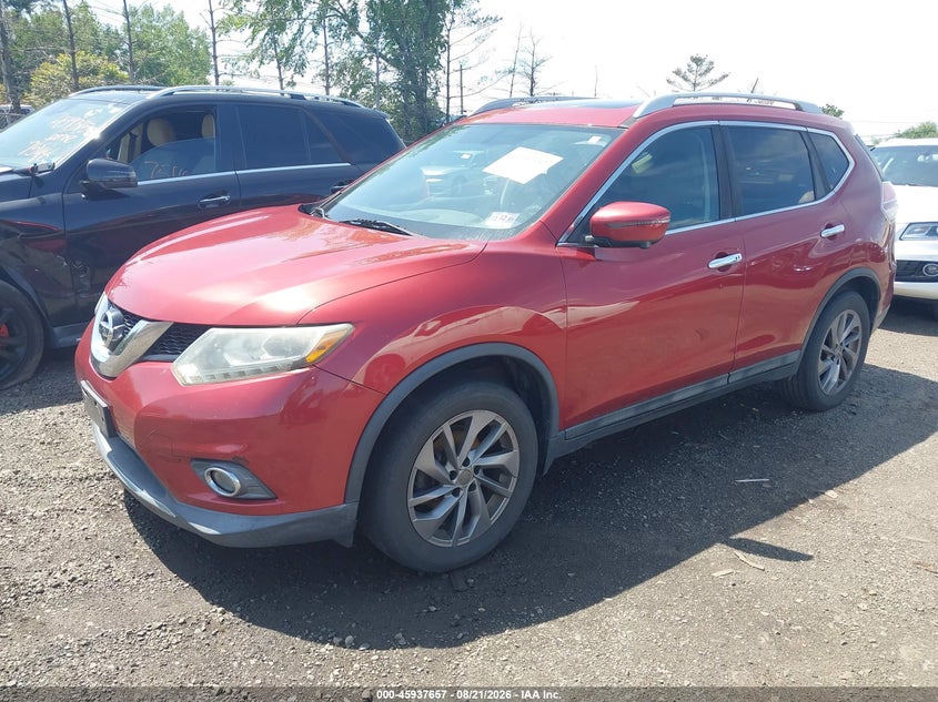 2016 Nissan Rogue, Затоплення, IAAI, VIN 5N1AT2MV6GC751914 — фото 2