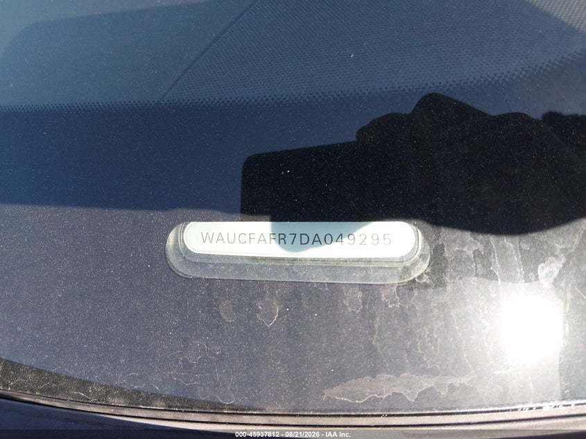 AUDI A5 2013 VIN WAUCFAFR7DA049295