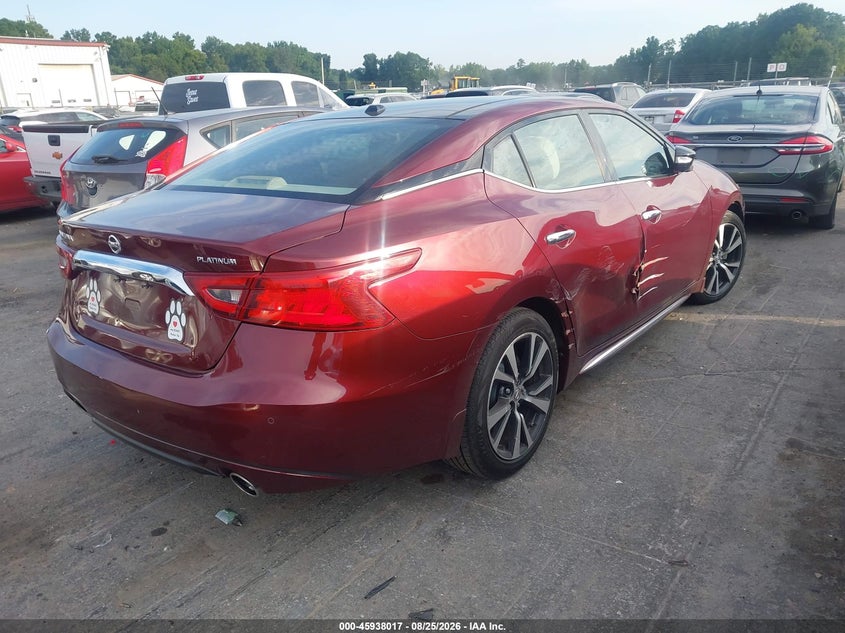 2017 NISSAN MAXIMA SEDAN 3.5L V-6 DOHC, VVT, 300HP