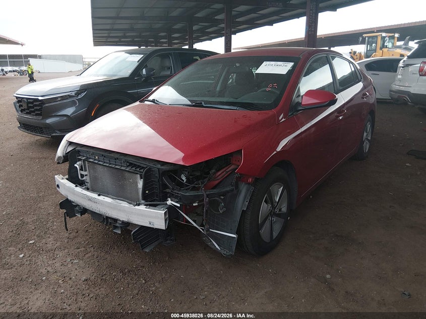 2019 Hyundai Ioniq Hybrid Blue, Front End, IAAI, VIN KMHC65LC2KU179440 — photo 2