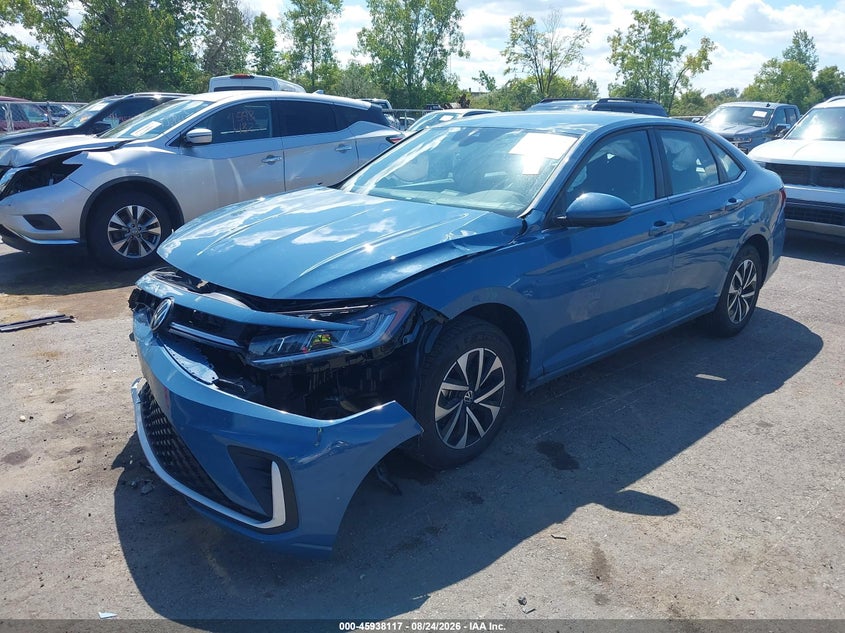 2026 Volkswagen Jetta, Front End, IAAI, VIN 3VW5W7BU8TM033291 — photo 2