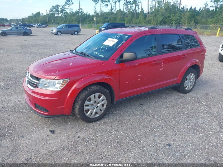 2017 Dodge Journey, Rear, IAAI, VIN 3C4PDCAB1HT695043 — photo 2