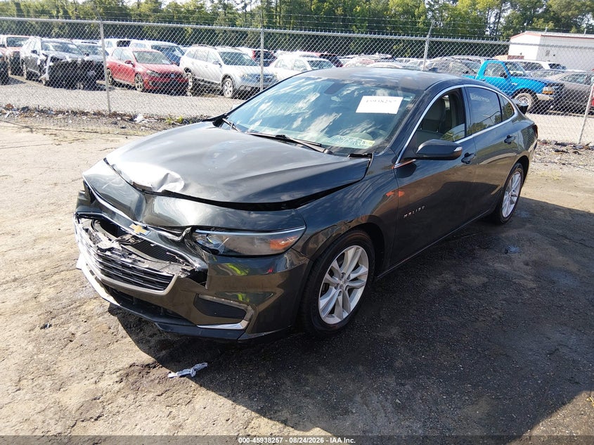 2016 Chevrolet Malibu, Front & Rear, IAAI, VIN 1G1ZE5ST5GF182761 — photo 2
