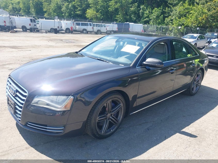 2013 Audi A8, Right Front, IAAI, VIN WAUAGAFDXDN001968 — photo 2