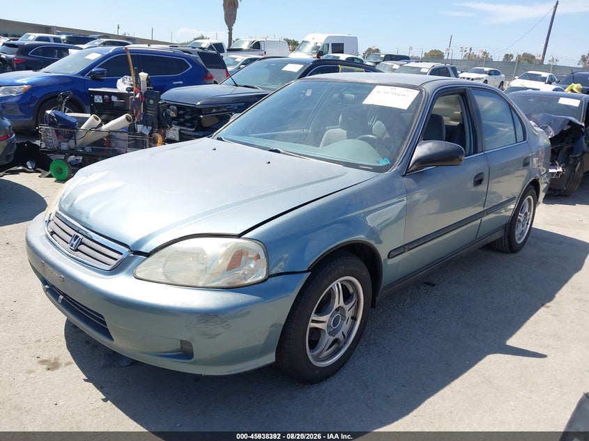 1999 Honda Civic Lx, Front End, IAAI, VIN 2HGEJ6675XH549386 — photo 2