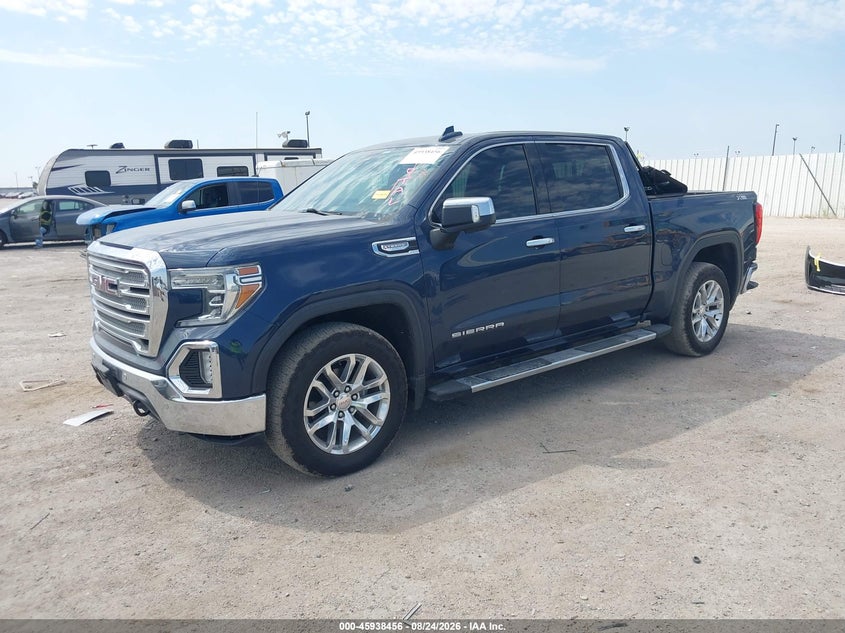 2020 GMC Sierra 1500 4Wd Short Box Slt, Удар спереди, IAAI, VIN 3GTU9DEL3LG129044 — фото 2