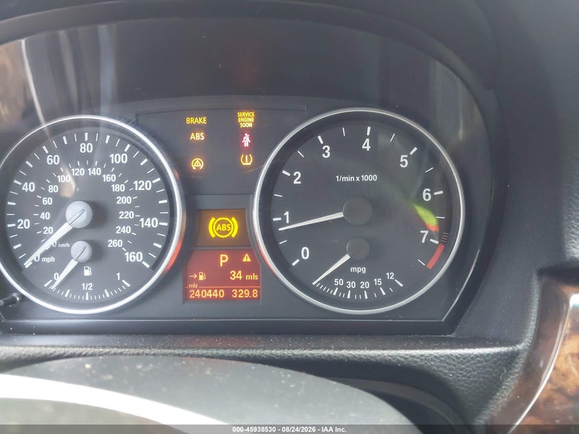 BMW 328I 2007 VIN WBAVC535X7FZ78625