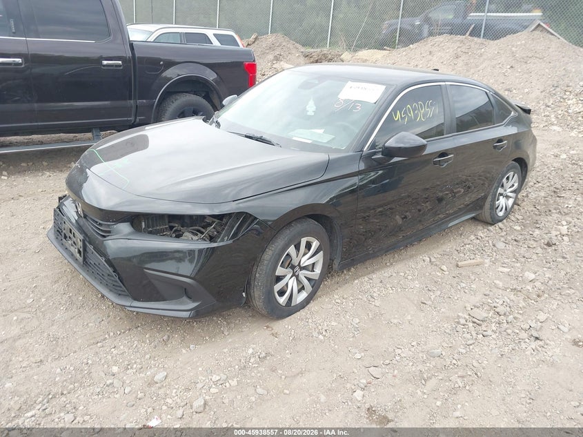 2022 Honda Civic, Front & Rear, IAAI, VIN 2HGFE2F28NH507474 — photo 2