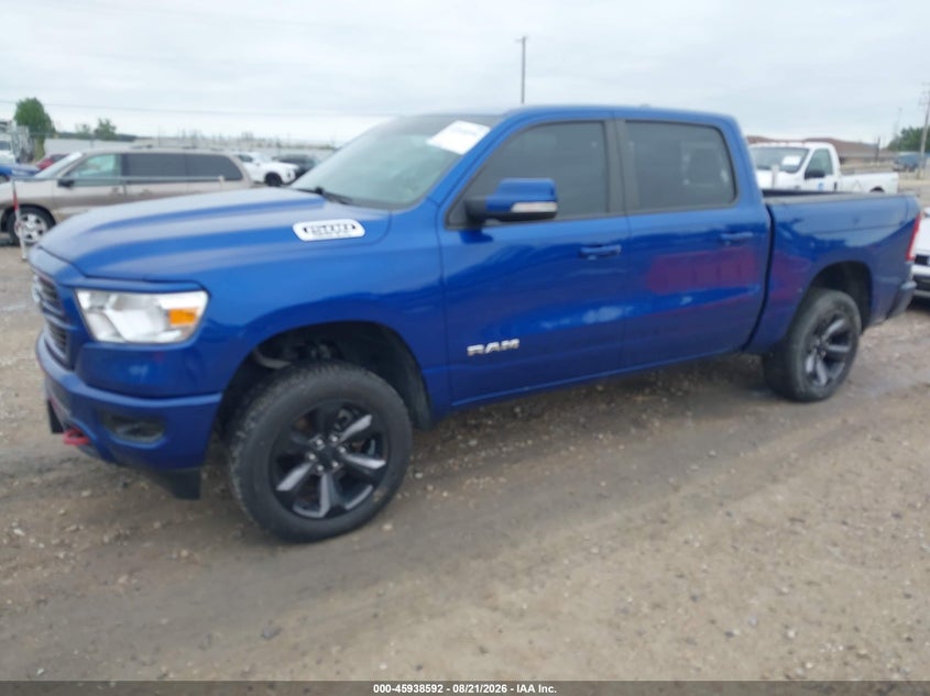 Vin: 1c6srfft5kn827248, lot: 46437764, ram 1500 big horn/lone star  4x4 5'7 box 20192
