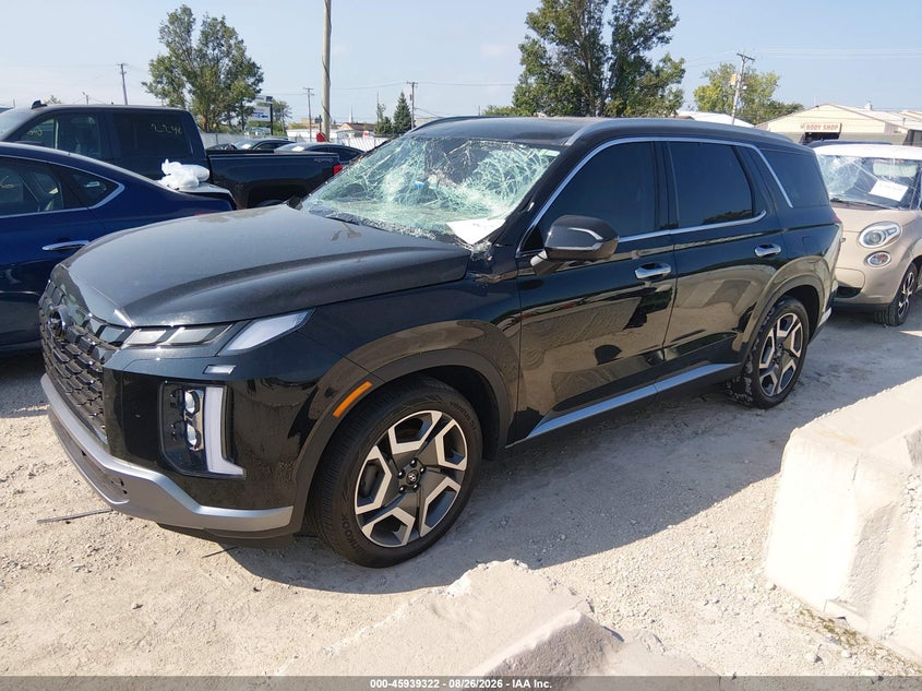 2025 Hyundai Palisade Sel Premium, Стихия, IAAI, VIN KM8R4DGE4SU822375 — фото 2
