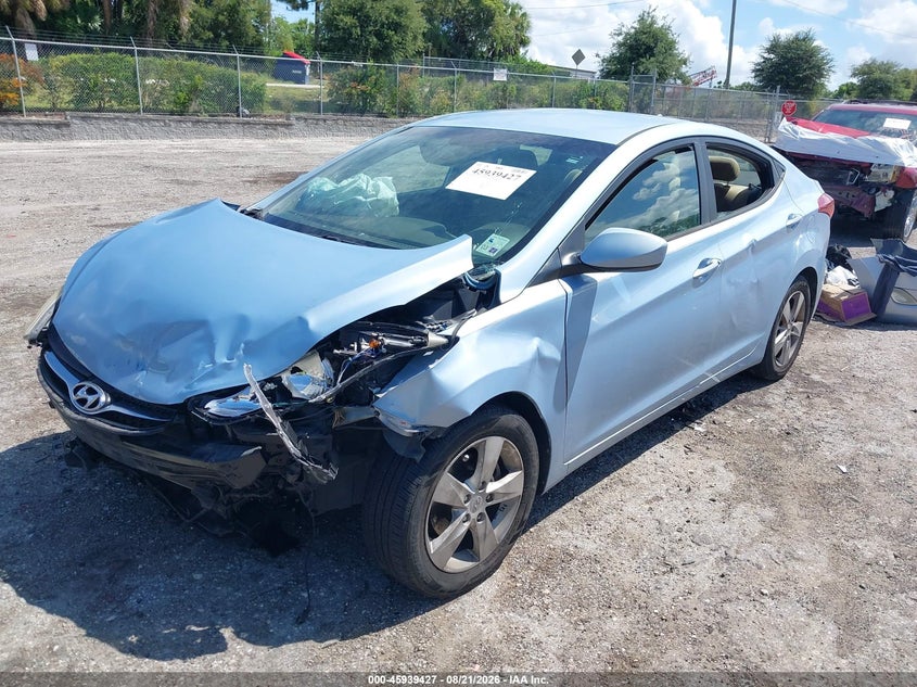 2012 Hyundai Elantra, По колу, IAAI, VIN KMHDH4AE5CU205477 — фото 2
