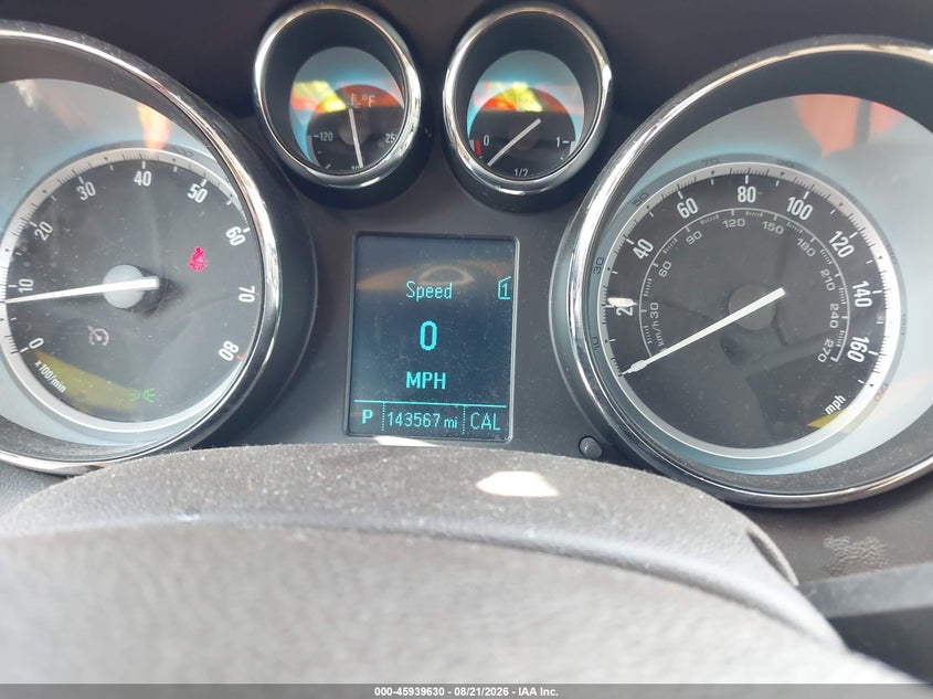 2012 BUICK VERANO SEDAN 2.4L I-4 DI, DOHC, VVT, 180HP