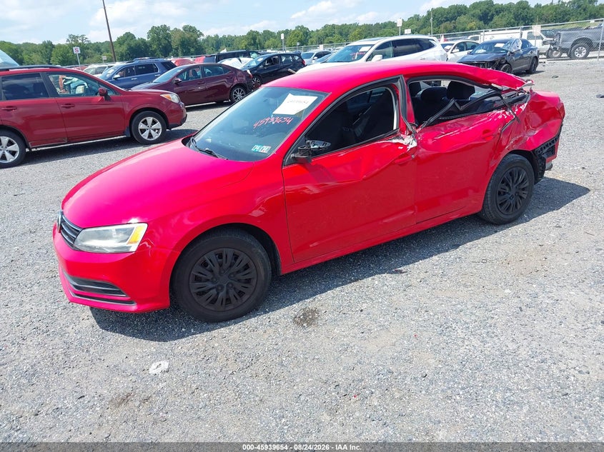 2015 Volkswagen Jetta, Лівий бік, IAAI, VIN 3VW2K7AJXFM279348 — фото 2