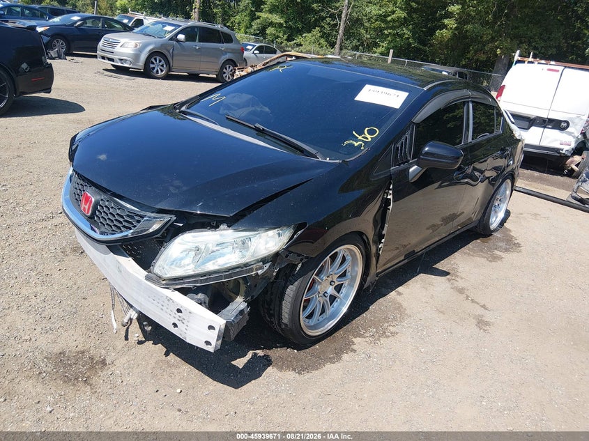 2015 Honda Civic, Front & Rear, IAAI, VIN 2HGFB2F73FH546124 — photo 2