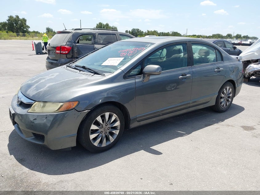2009 Honda Civic, Оба бока, IAAI, VIN 2HGFA16869H301957 — фото 2