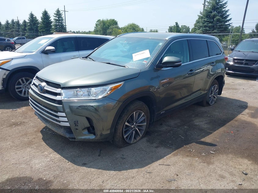 2019 Toyota Highlander, Left Rear, IAAI, VIN 5TDJGRFH1KS074030 — photo 2