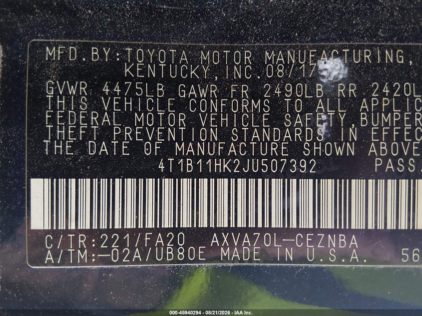 TOYOTA CAMRY - zdjęcie 9
