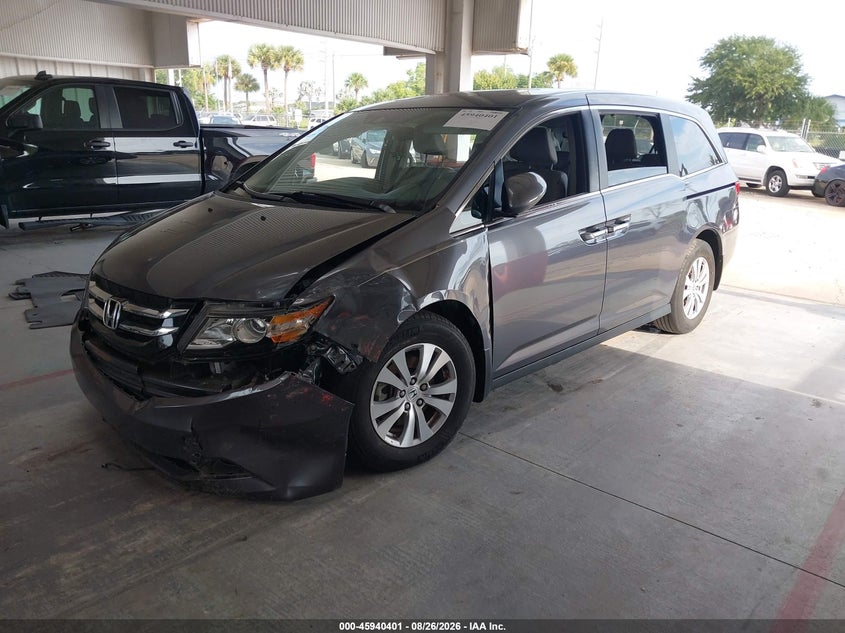2016 Honda Odyssey Ex-L, Левый перёд, IAAI, VIN 5FNRL5H6XGB104317 — фото 2